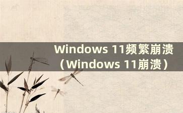 Windows 11频繁崩溃（Windows 11崩溃）